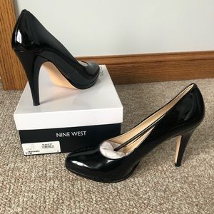 Nine West Black patent leather size 11 heels